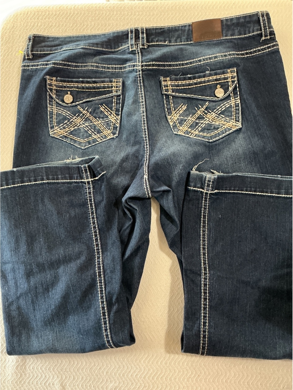 Maurices Women's Dark Blue Straight Leg Jeans Size 24 Regular